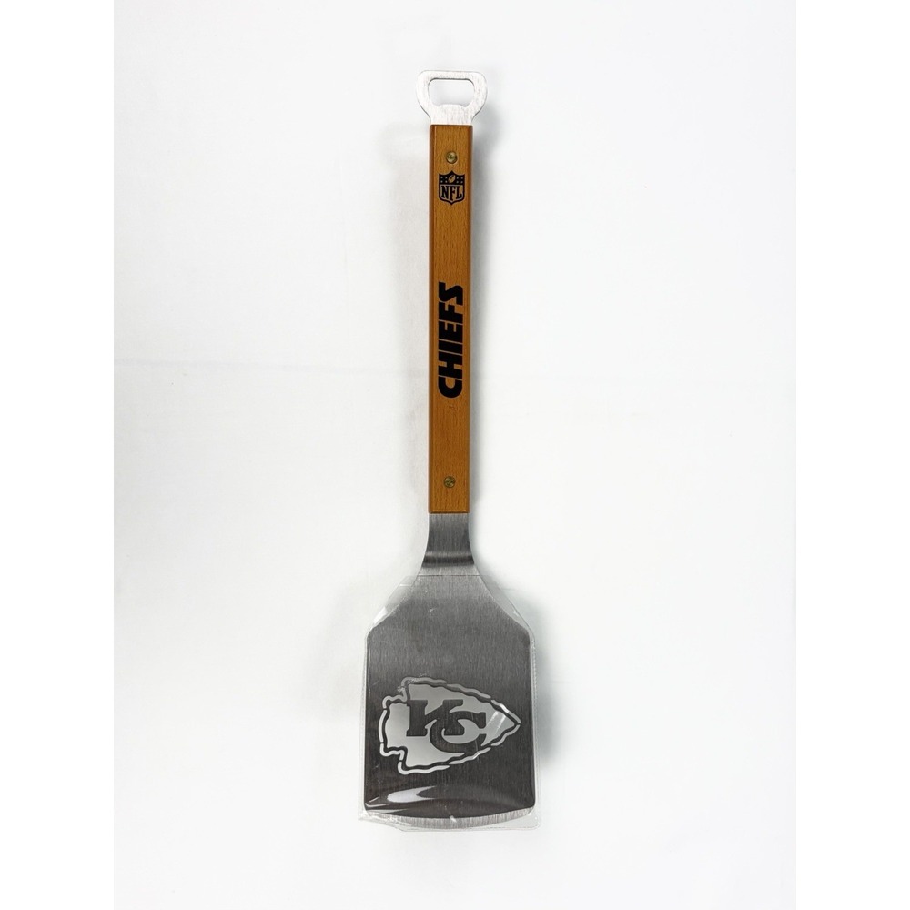 Kansas City Chiefs Sportula BBQ Grill Spatula Wood Handle Bottle Opener New